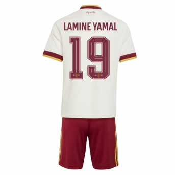 Billige Fotballdrakt Spania Lamine Yamal #19 Replika Bortedraktsett Barn VM 2026 Kortermet (med bukser)